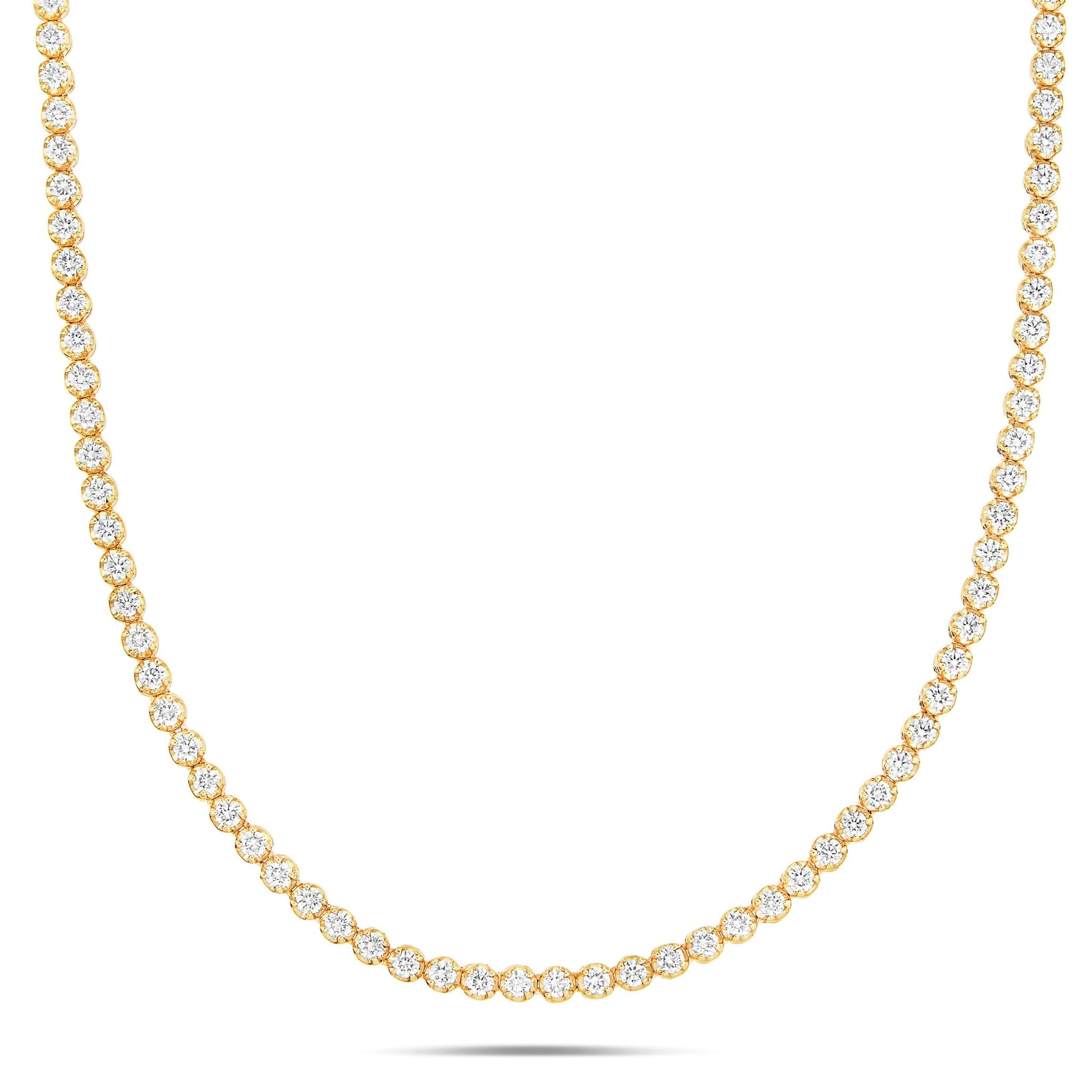 Diamond Tennis Chain, 3.5 mm - Shyne Jewelers Yellow Gold Shyne Jewelers