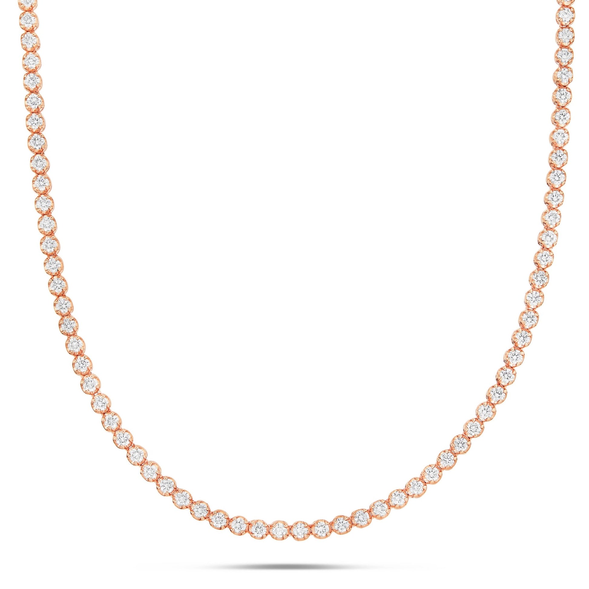 Diamond Tennis Chain, 3.5 mm - Shyne Jewelers Rose Gold Shyne Jewelers