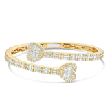 Double Heart Diamond Eternity Bangle - Shyne Jewelers 170-00277 Yellow Gold Shyne Jewelers