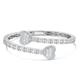 Double Heart Diamond Eternity Bangle - Shyne Jewelers 170-00277 White Gold Shyne Jewelers