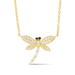 Dragonfly Black Eyes Diamond Necklace - Shyne Jewelers 165-00173 Shyne Jewelers