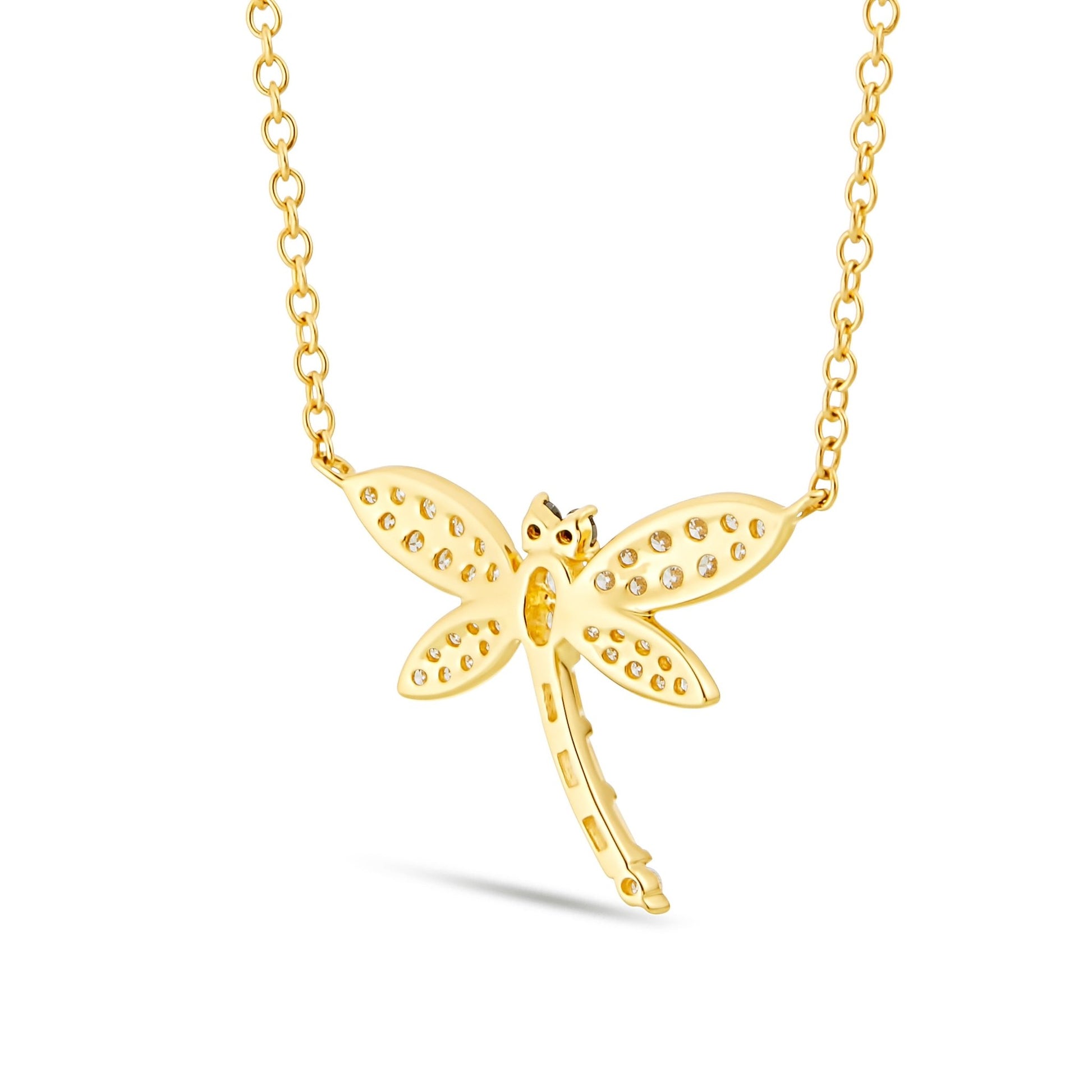 Dragonfly Black Eyes Diamond Necklace - Shyne Jewelers 165-00173 Shyne Jewelers