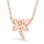 Dragonfly Diamond Necklace, Small - Shyne Jewelers 165-00171 Rose Gold Shyne Jewelers