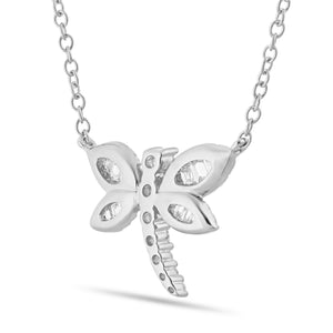Dragonfly Diamond Necklace, Small - Shyne Jewelers 165-00171 White Gold Shyne Jewelers