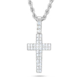 Emerald Diamond Cross Pendant - Shyne Jewelers White Gold Shyne Jewelers