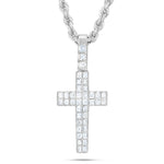 Emerald Diamond Cross Pendant - Shyne Jewelers White Gold Shyne Jewelers