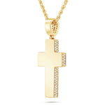 Emerald Diamond Cross Pendant - Shyne Jewelers Yellow Gold Shyne Jewelers