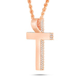 Emerald Diamond Cross Pendant - Shyne Jewelers Rose Gold Shyne Jewelers