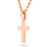 Emerald Diamond Cross Pendant - Shyne Jewelers Rose Gold Shyne Jewelers