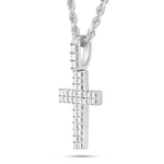 Emerald Diamond Cross Pendant - Shyne Jewelers White Gold Shyne Jewelers