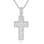 Emerald Diamond Cross Pendant - Shyne Jewelers White Gold Shyne Jewelers