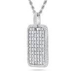 Emerald Diamond Dog Tag Pendant - Shyne Jewelers Shyne Jewelers