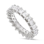 Emerald Diamond Eternity Band - Shyne Jewelers White Gold 4 Shyne Jewelers