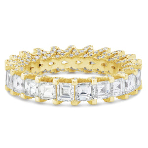Emerald Diamond Eternity Band - Shyne Jewelers Yellow Gold 4 Shyne Jewelers