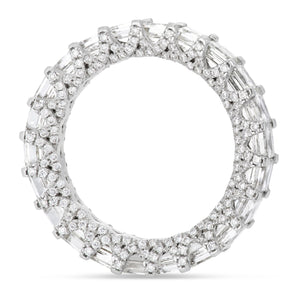 Emerald Diamond Eternity Band - Shyne Jewelers White Gold 4 Shyne Jewelers