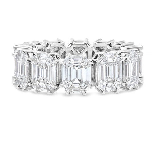 Emerald Diamond Eternity Illusion Band - Shyne Jewelers 130-00140 Shyne Jewelers