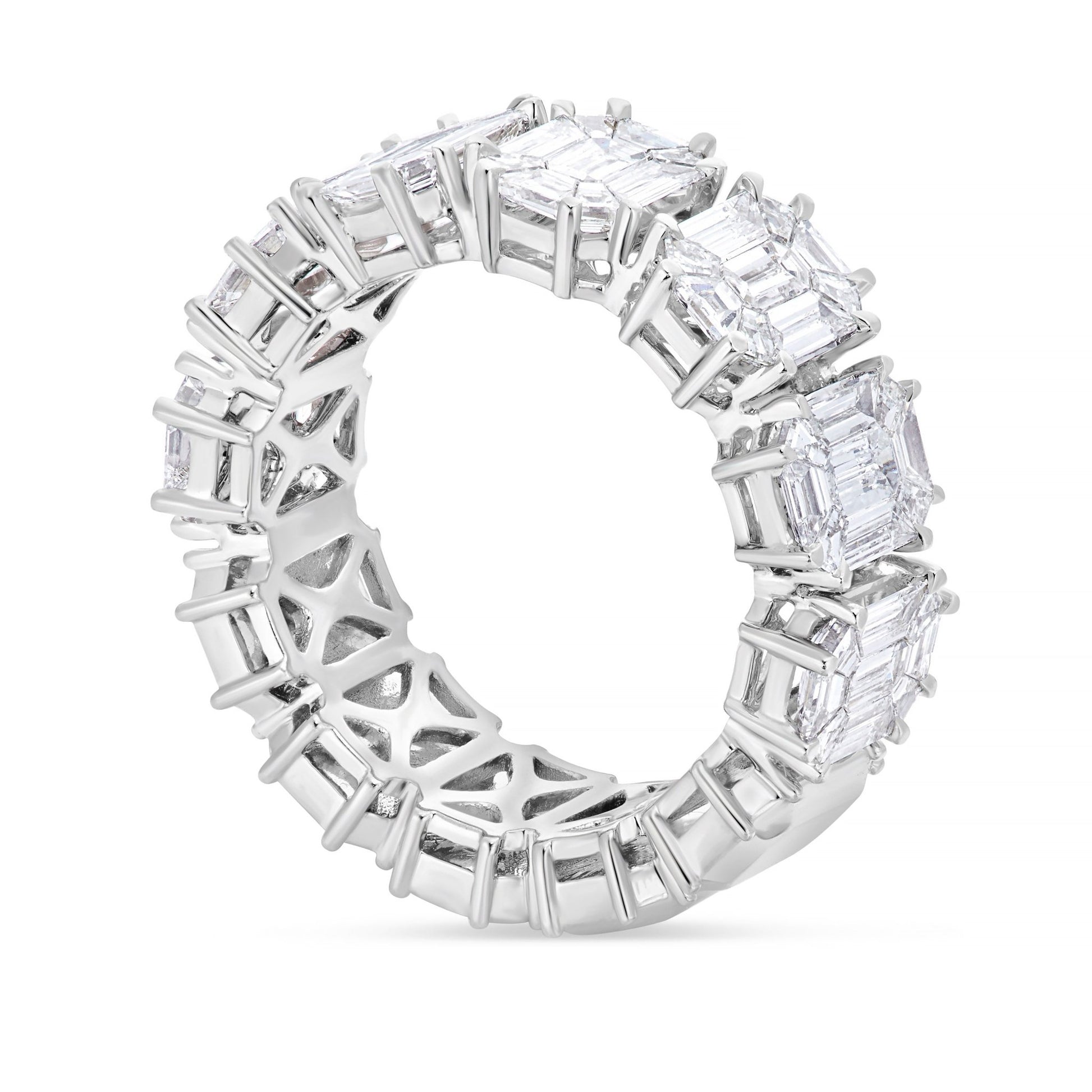 Emerald Diamond Eternity Illusion Band - Shyne Jewelers 130-00140 Shyne Jewelers