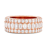 Emerald Diamond Eternity Ring - Shyne Jewelers Rose Gold Shyne Jewelers