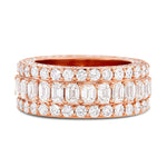 Emerald Diamond Eternity Ring - Shyne Jewelers Rose Gold Shyne Jewelers