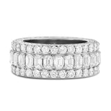 Emerald Diamond Eternity Ring - Shyne Jewelers White Gold Shyne Jewelers