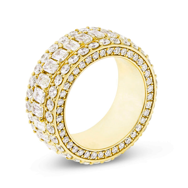 Emerald Diamond Eternity Ring - Shyne Jewelers Yellow Gold Shyne Jewelers