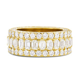 Emerald Diamond Eternity Ring - Shyne Jewelers White Gold Shyne Jewelers