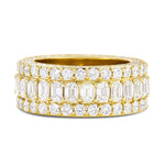 Emerald Diamond Eternity Ring - Shyne Jewelers White Gold Shyne Jewelers