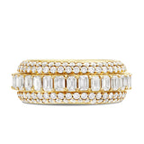 Emerald Diamond Eternity Ring - Shyne Jewelers Yellow Gold Shyne Jewelers