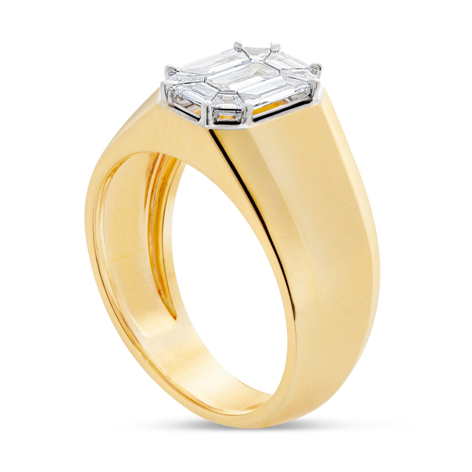 Emerald Diamond Ring - Shyne Jewelers 135-00189 Yellow Gold Shyne Jewelers