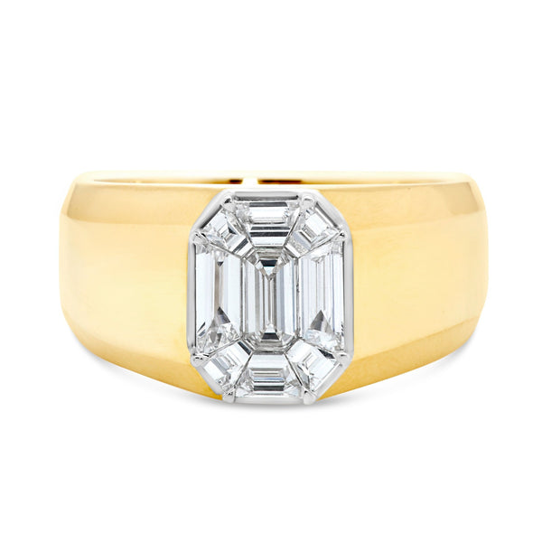 Emerald Diamond Ring - Shyne Jewelers 135-00189 Yellow Gold Shyne Jewelers