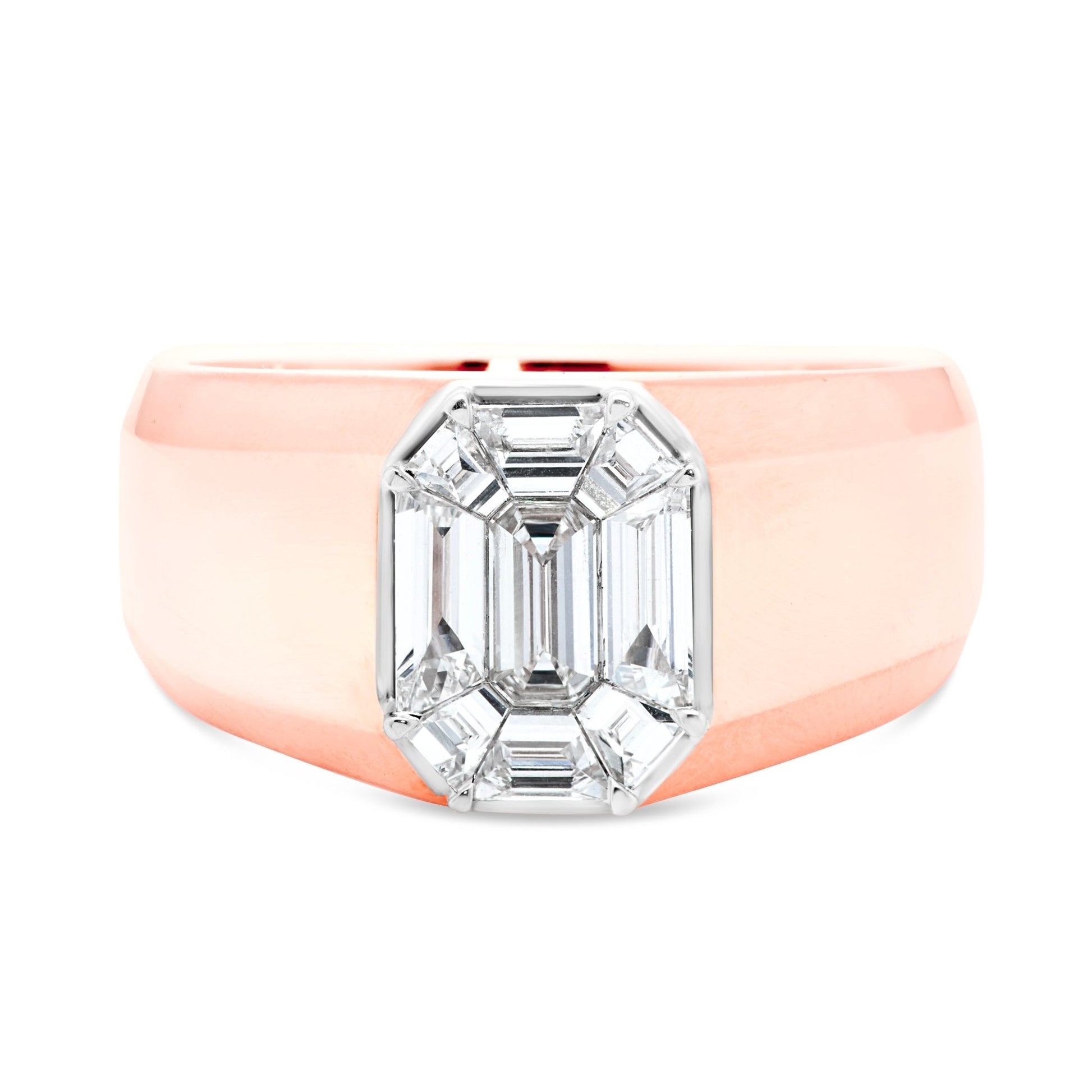 Emerald Diamond Ring - Shyne Jewelers 135-00189 Rose Gold Shyne Jewelers