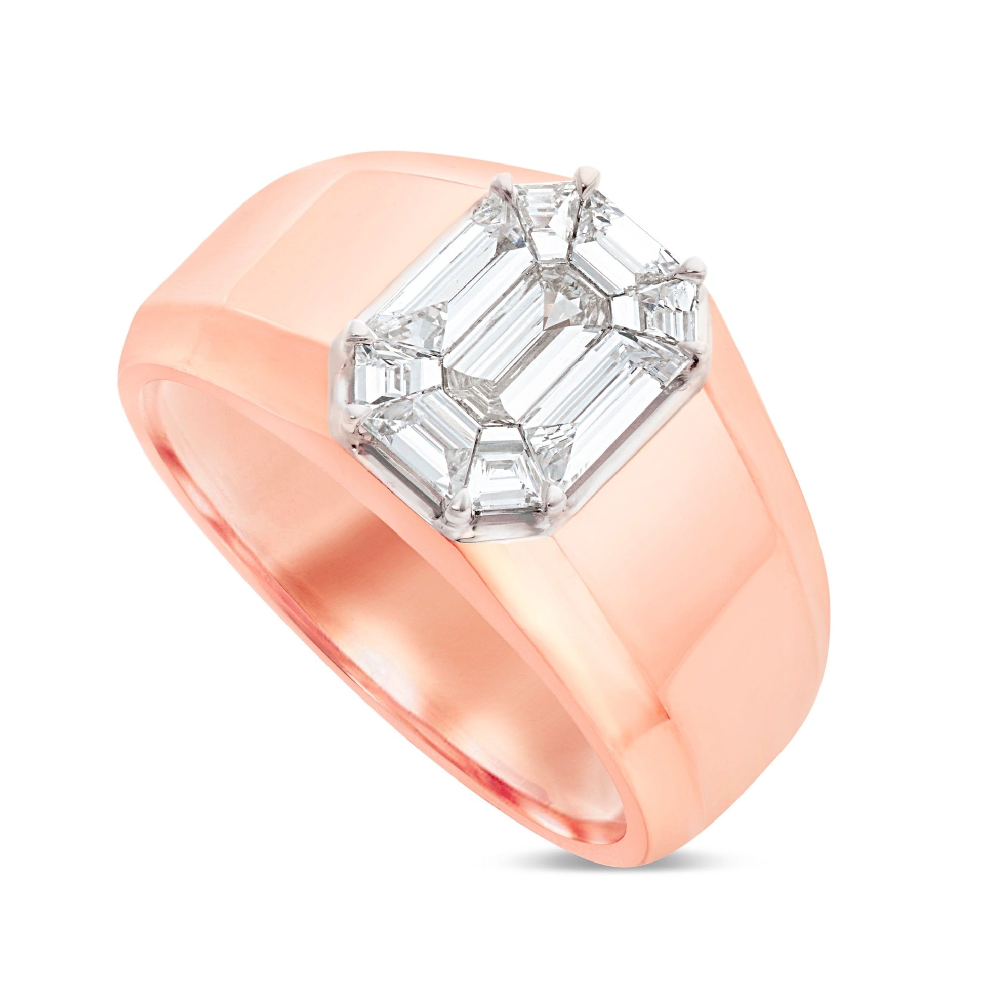 Emerald Diamond Ring - Shyne Jewelers 135-00189 Rose Gold Shyne Jewelers