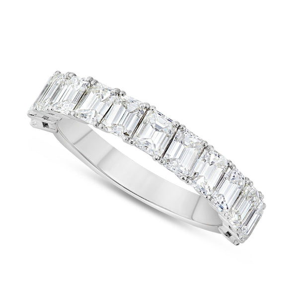 Emerald Half Eternity Ring - Shyne Jewelers 4 Shyne Jewelers