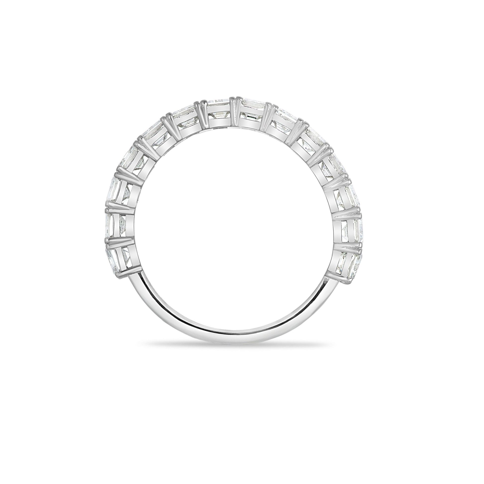 Emerald Half Eternity Ring - Shyne Jewelers 4 Shyne Jewelers