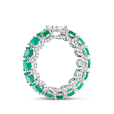 Emerald Oval Eternity Ring - Shyne Jewelers EMERALDETERNBAND_2 Shyne Jewelers
