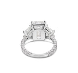 Emerald Three Stone Diamond Engagement Ring - Shyne Jewelers EMERALDER_2 Shyne Jewelers