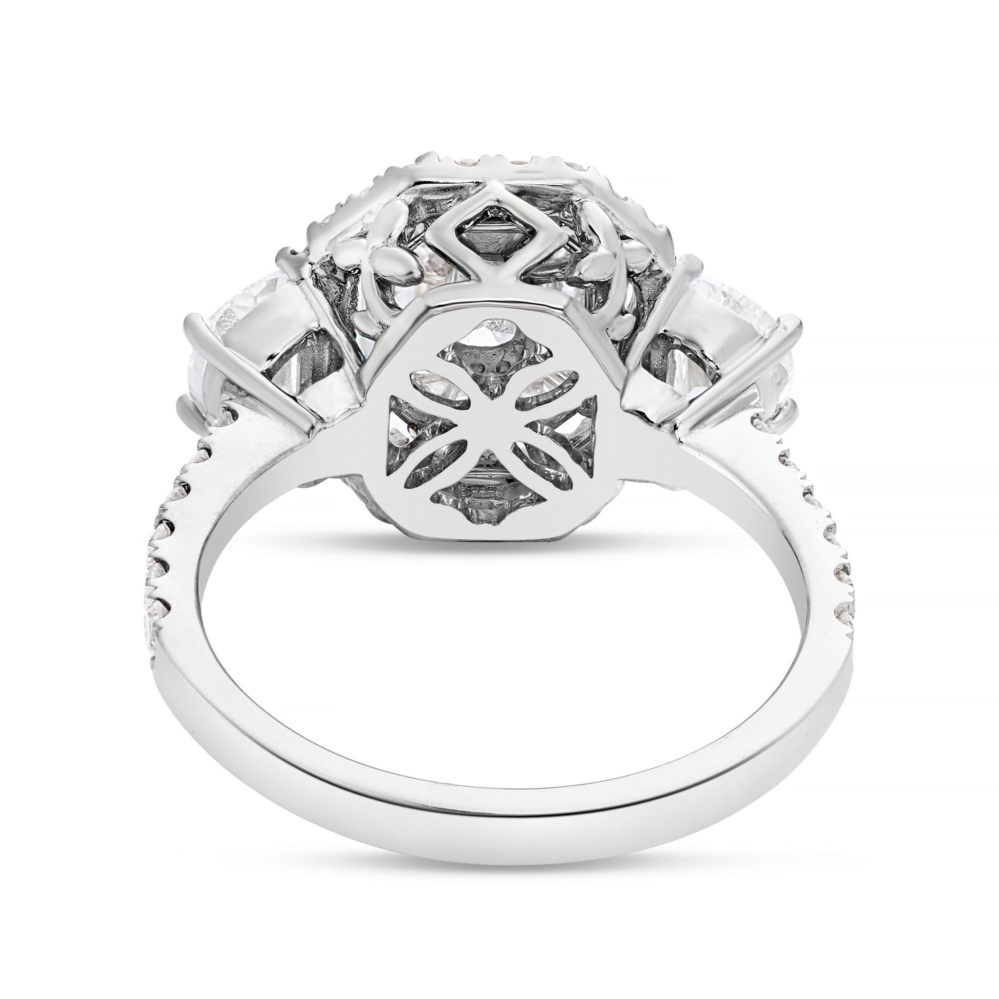 Emerald Three Stone Diamond Ring - Shyne Jewelers 100-00347 Shyne Jewelers