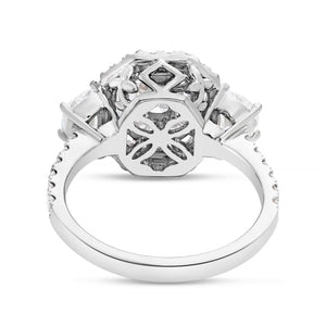 Emerald Three Stone Diamond Ring - Shyne Jewelers 100-00347 Shyne Jewelers