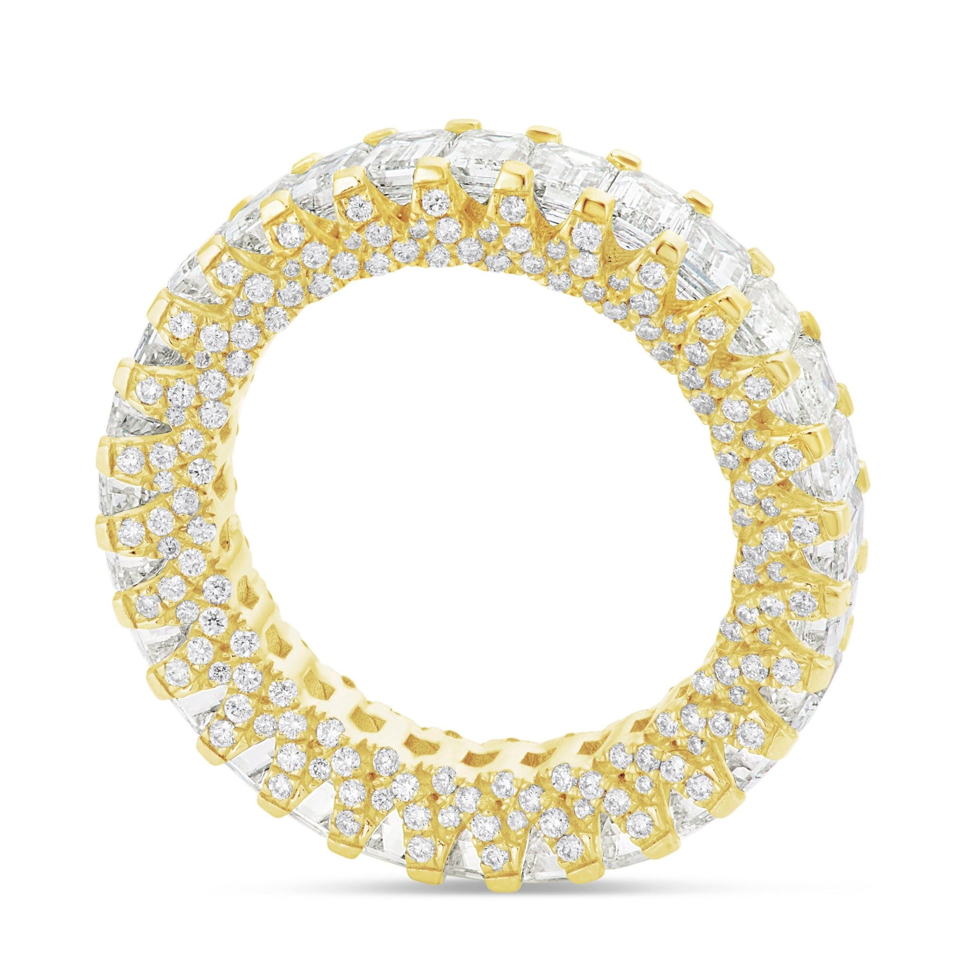 Emerald VVS Diamond Eternity Band - Shyne Jewelers Yellow Gold 4 Shyne Jewelers