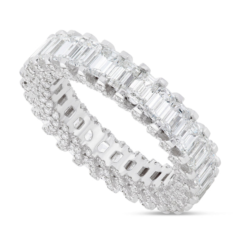 Emerald VVS Diamond Eternity Band - Shyne Jewelers White Gold 4 Shyne Jewelers