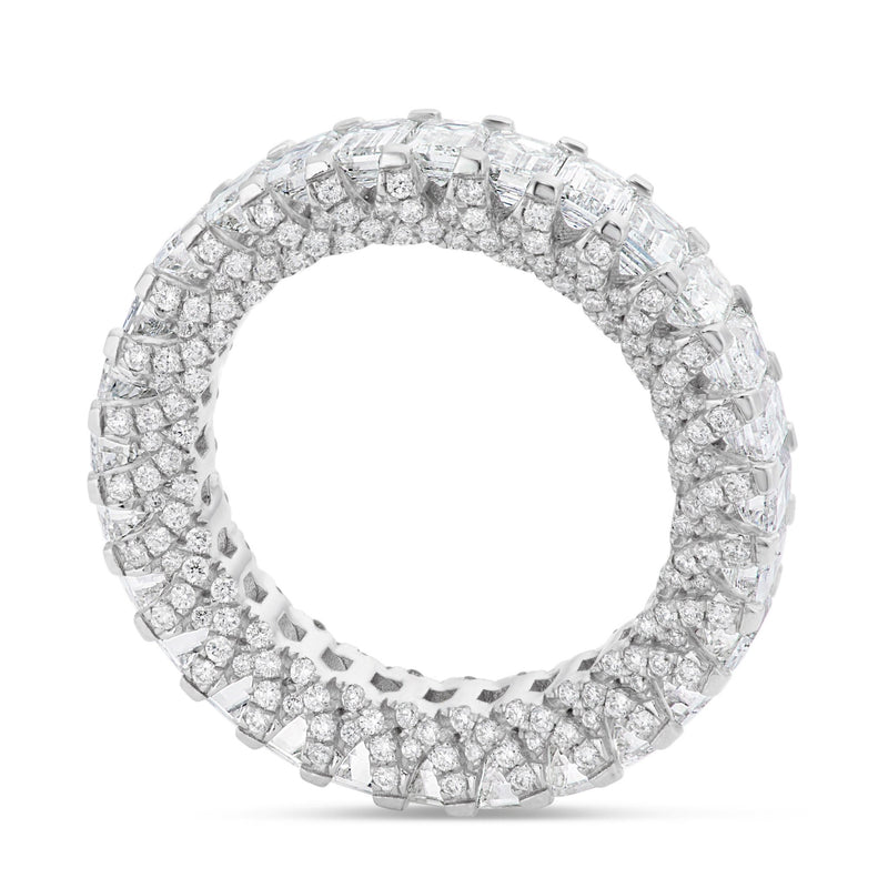 Emerald VVS Diamond Eternity Band - Shyne Jewelers White Gold 4 Shyne Jewelers