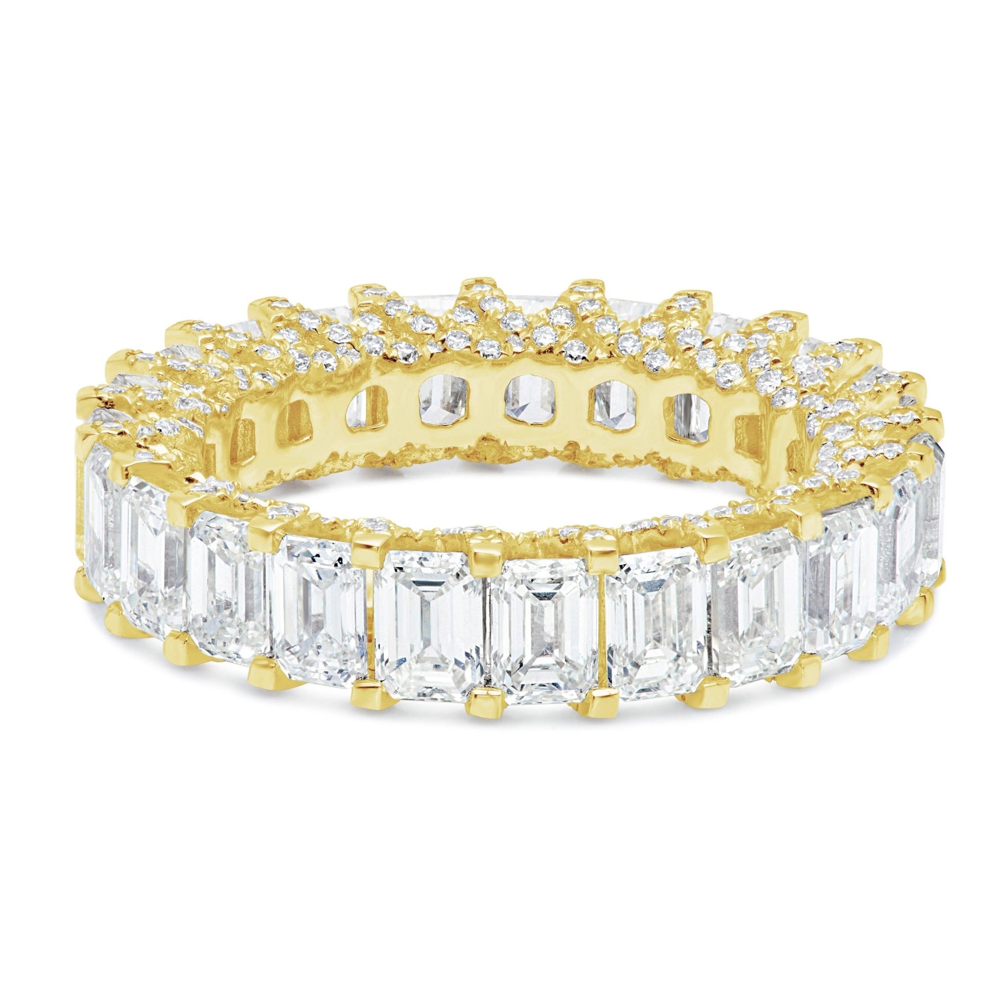 Emerald VVS Diamond Eternity Band - Shyne Jewelers Yellow Gold 4 Shyne Jewelers