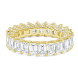 Emerald VVS Diamond Eternity Band - Shyne Jewelers Yellow Gold 4 Shyne Jewelers