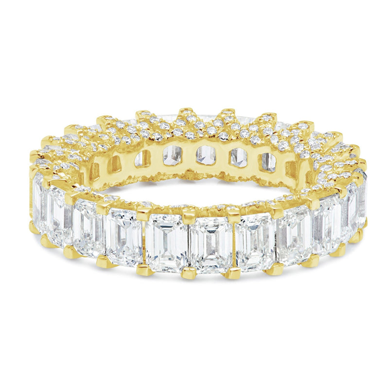 Emerald VVS Diamond Eternity Band - Shyne Jewelers Yellow Gold 4 Shyne Jewelers