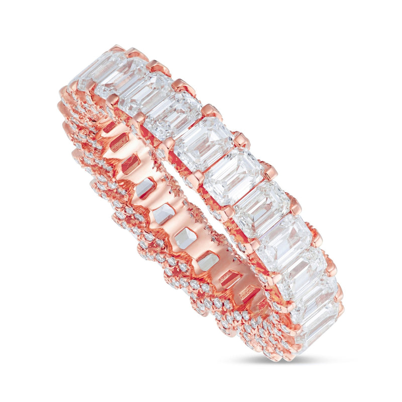 Emerald VVS Diamond Eternity Band - Shyne Jewelers Rose Gold 4 Shyne Jewelers