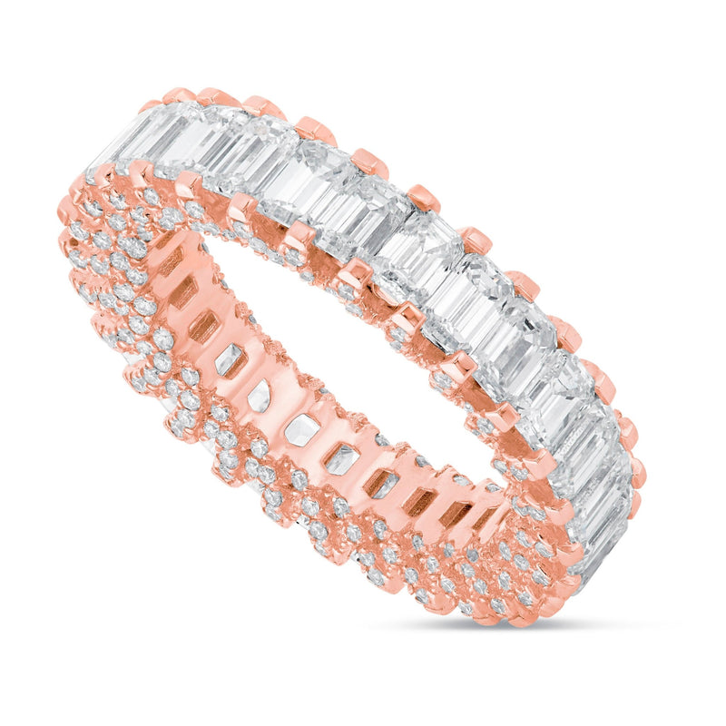 Emerald VVS Diamond Eternity Band - Shyne Jewelers Rose Gold 4 Shyne Jewelers