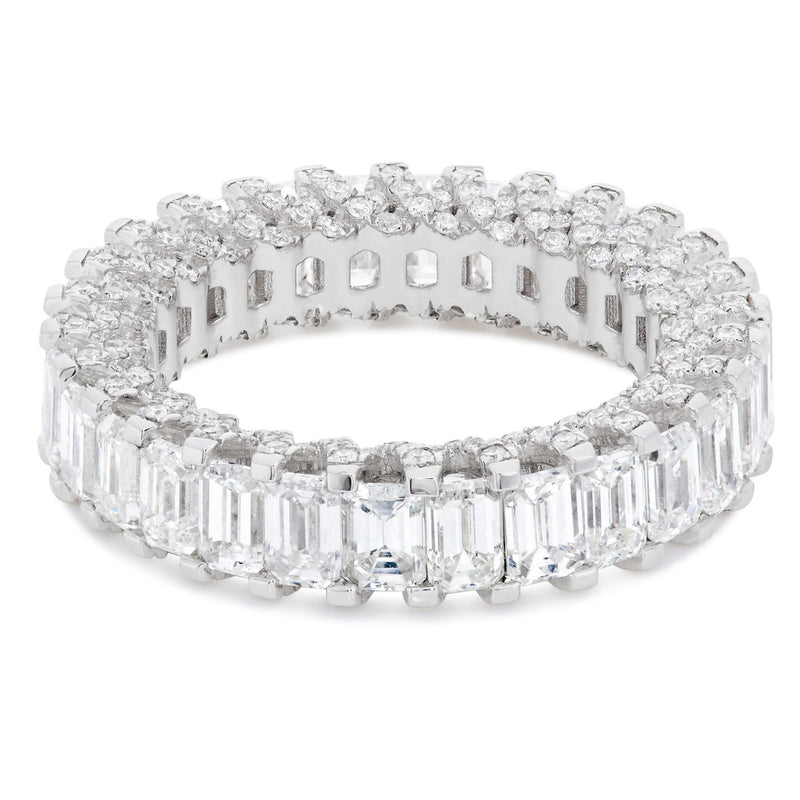 Emerald VVS Diamond Eternity Band - Shyne Jewelers White Gold 4 Shyne Jewelers