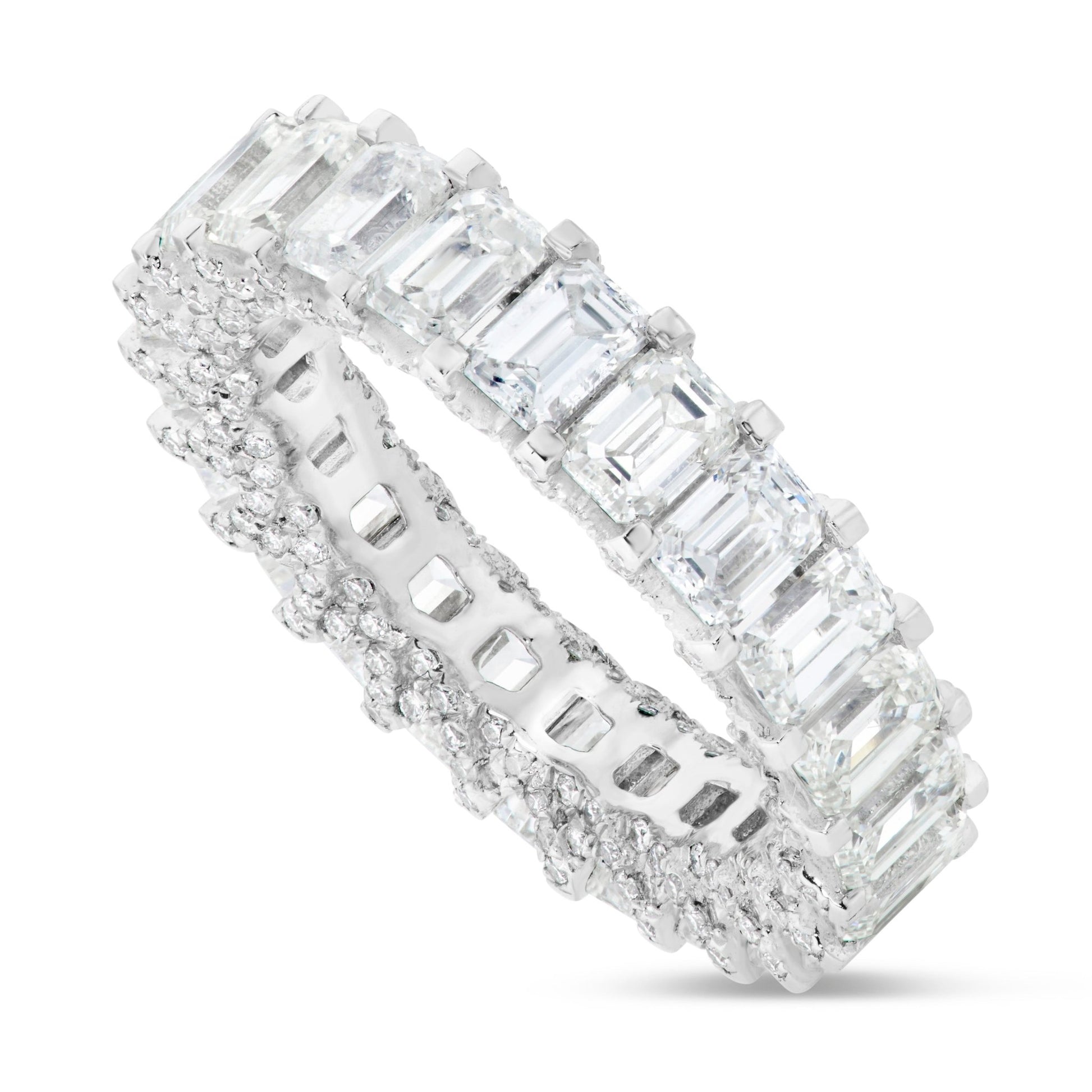 Emerald VVS Diamond Eternity Band - Shyne Jewelers White Gold 4 Shyne Jewelers