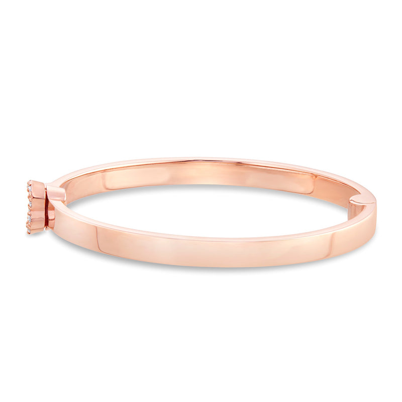 Engravable Baby Bangle with Diamonds - Shyne Jewelers 170-BID Rose Gold Shyne Jewelers