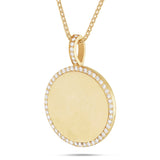 Engravable Diamond Circle Pendant, Large - Shyne Jewelers 160-00551 Yellow Gold Shyne Jewelers